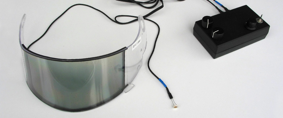 Auto-darkening visor system prototype