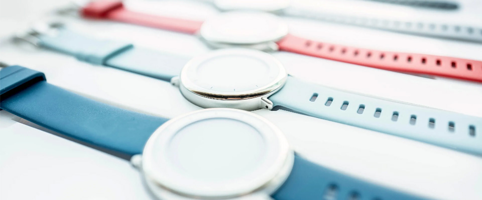 Differently-colored Verily Study Watches